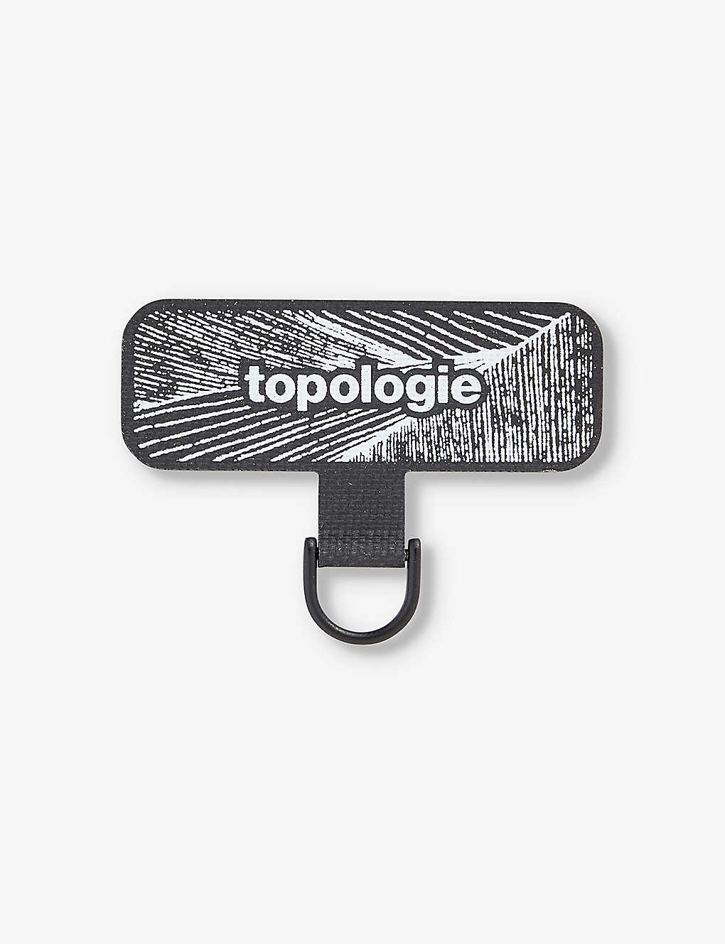 Topologie Womens Black Dring Brand-print Woven Phone Strap Adapter 5cm