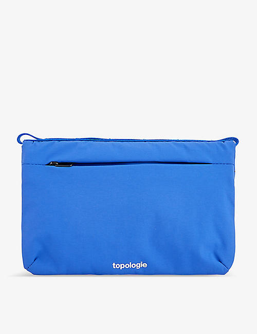 TOPOLOGIE: Wares flat brand-print nylon pouch bag