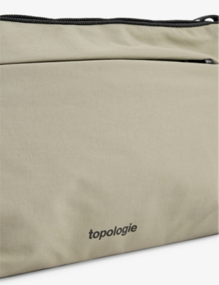TOPOLOGIE: Wares flat brand-print nylon pouch bag
