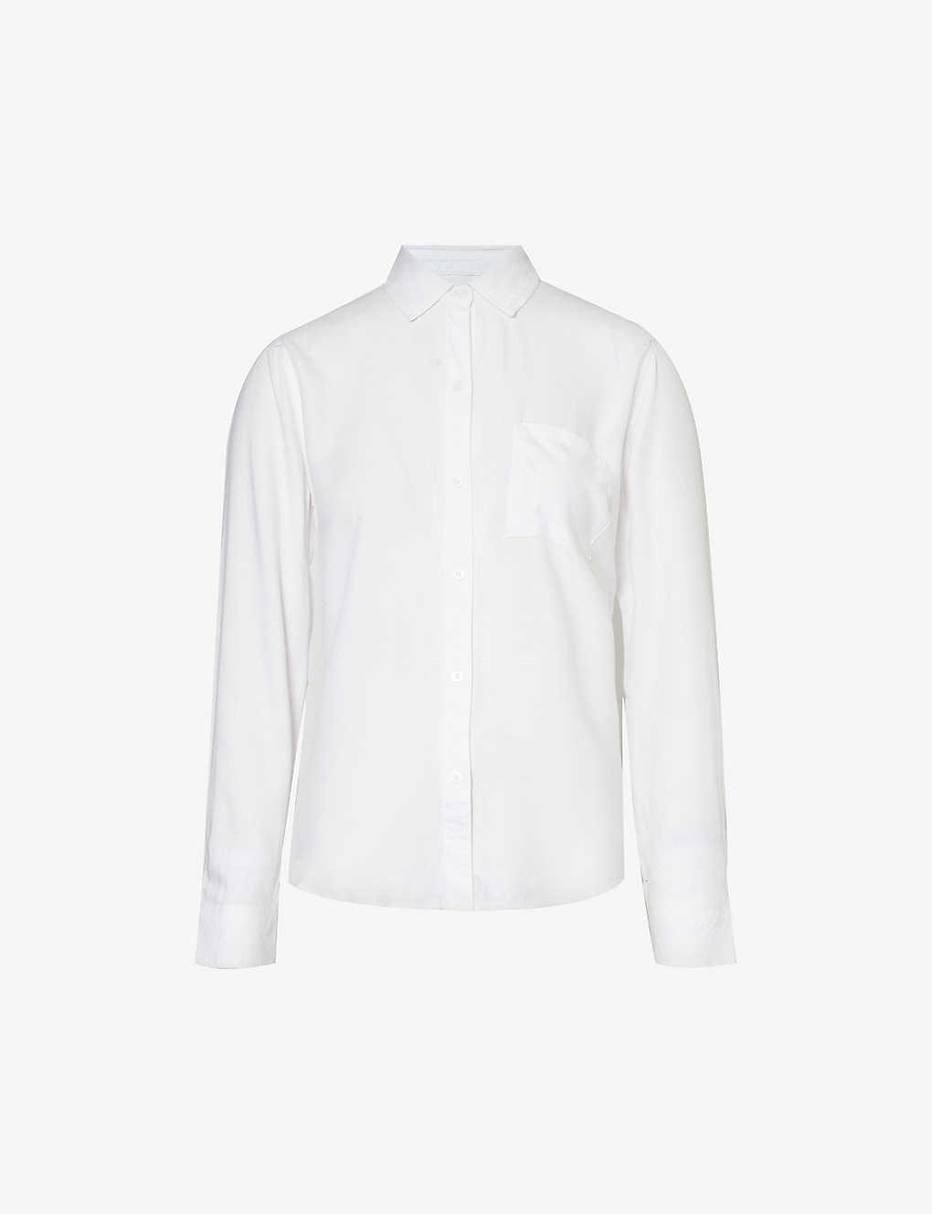 Rails Womens Ivory Check Hunter Long-sleeved Woven Shirt In Cream