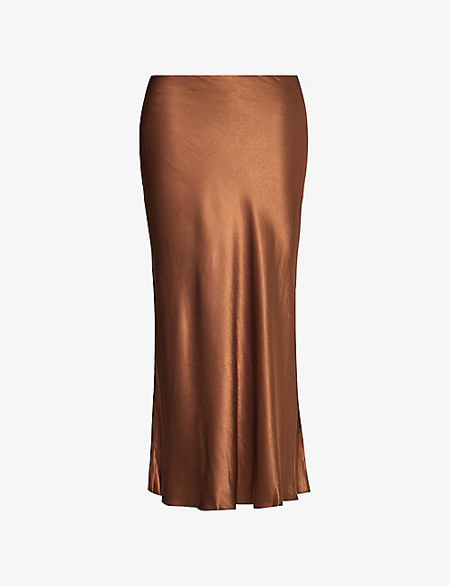 RAILS: Anya mid-rise woven-blend midi skirt