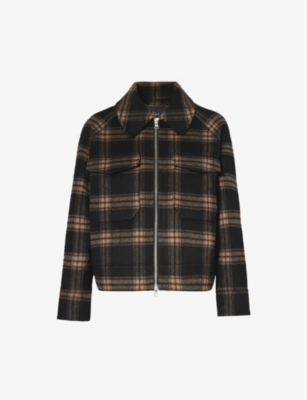Rails Cheyenne Plaid Brushed Wool Blend Coat In Black/brown