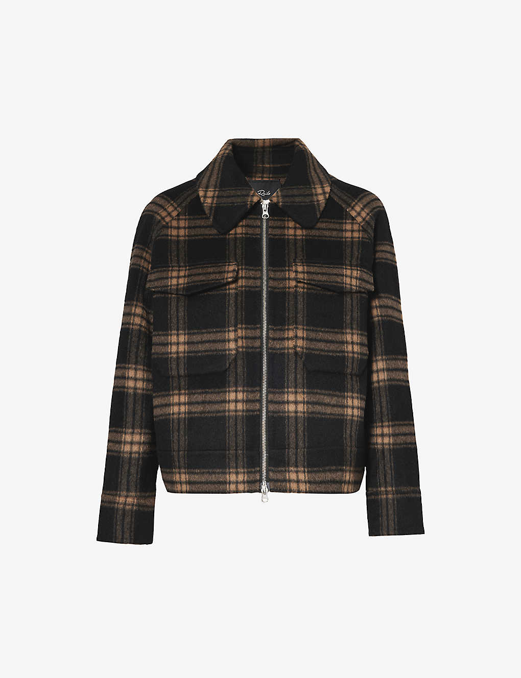 Shop Rails Cheyenne Boxy-fit Wool-blend Jacket In Black/brown