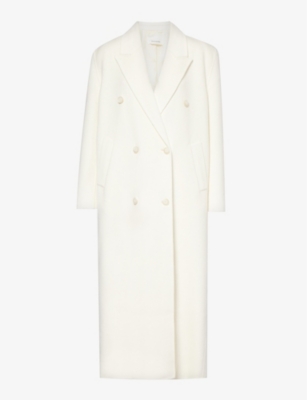 THE FRANKIE SHOP FRANKIE SHOP WOMEN'S IVORY GAIA DOUBLE-BREASTED WOOL-BLEND COAT
