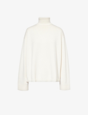 FRANKIE SHOP: Rhea turtleneck wool and cotton-blend jumper