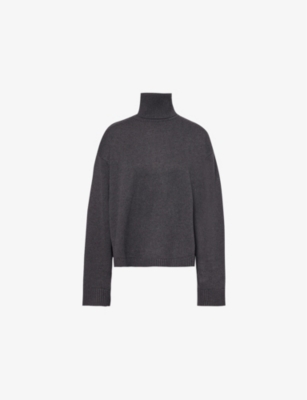 THE FRANKIE SHOP: Rhea turtleneck wool and cotton-blend knitted jumper