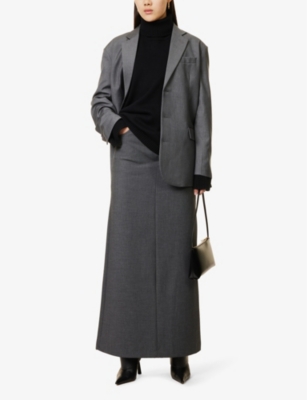 THE FRANKIE SHOP WOMENS BLACK RHEA TURTLENECK WOOL AND COTTON-BLEND JUMPER XS 