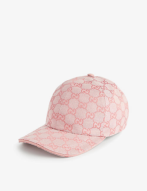GUCCI: Monogram-pattern cotton-blend cap