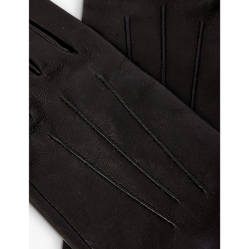 Shop Dents Womens Black Felicity Leather Gloves