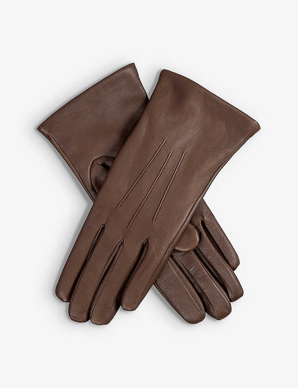 Dents Womens Mocca Maisie Cashmere-lined Leather Gloves