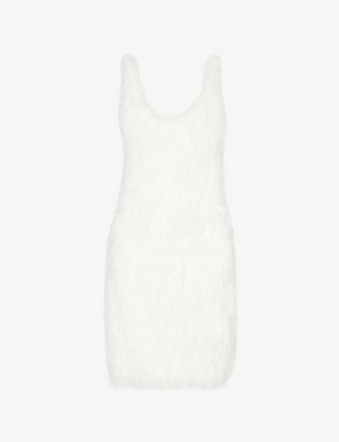 COPERNI: Fluffy sleeveless knitted mini dress