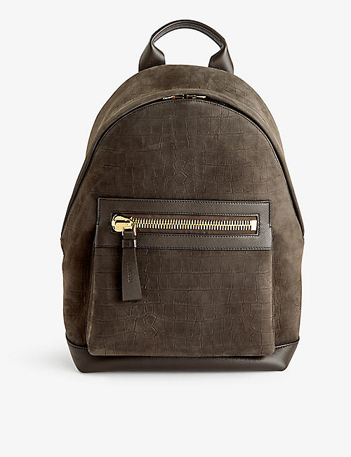 TOM FORD: Buckley top-handle leather backpack