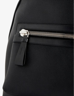 Shop Tom Ford Buckley Branded-hardware Leather Backpack In Black