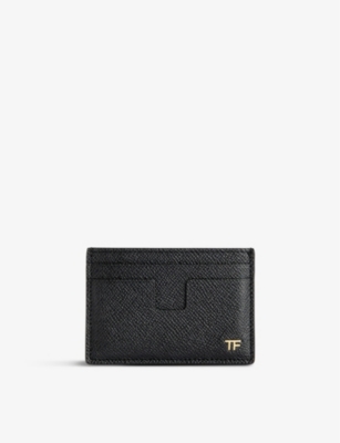 TOM FORD: Logo-embossed leather card holder