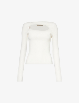 COPERNI: Cut-out slim-fit knitted top