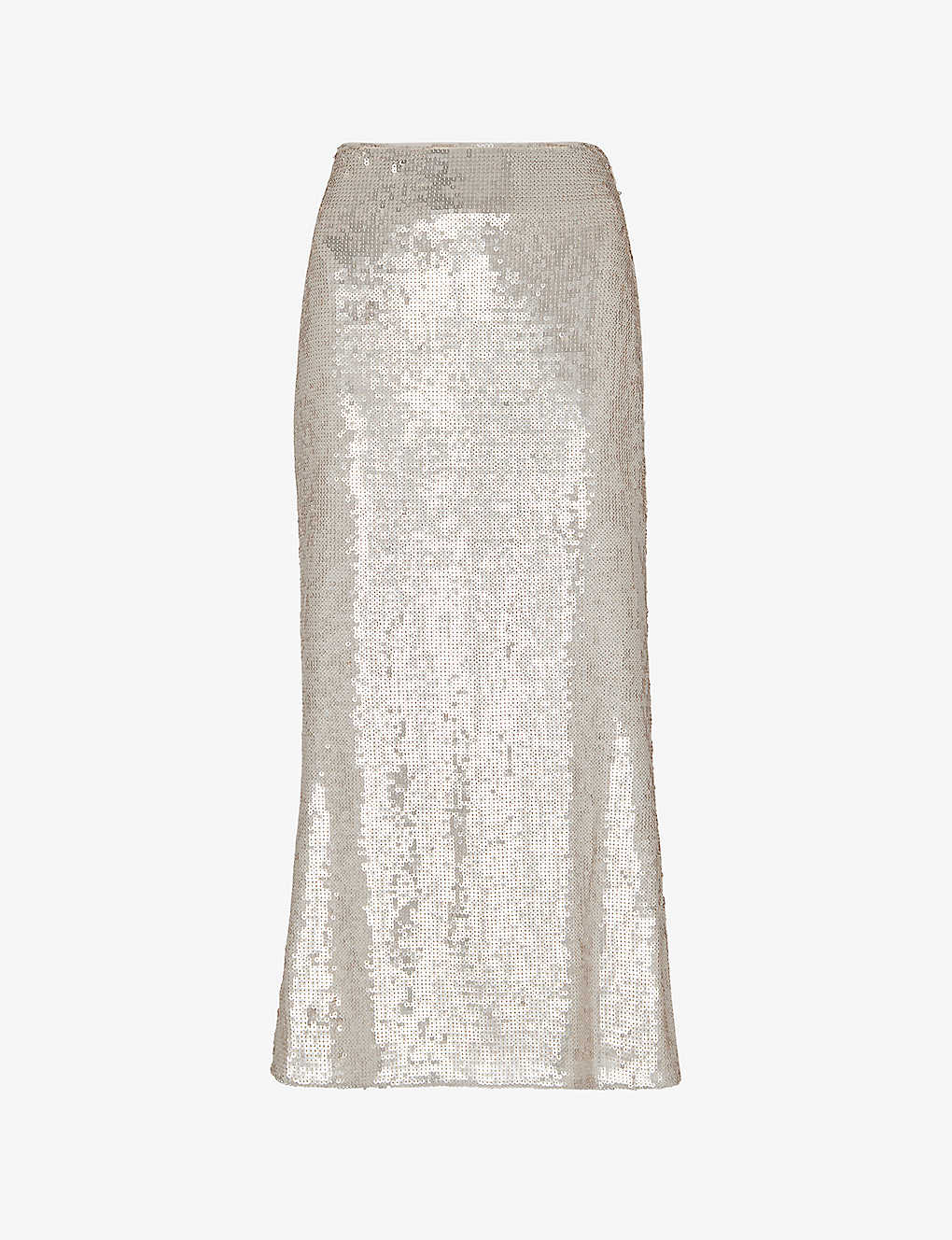 Whistles Womens Silver Sequin-embellished Regular-fit Recycled Polyester-blend Midi Skirt