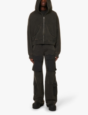 Shop Entire Studios Mens Eternal Boxy-fit Cotton-jersey Hoody Washedblack Xl In Washed Black