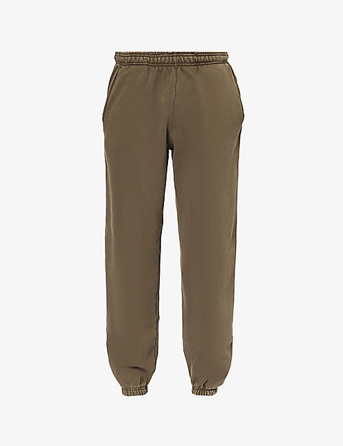 ENTIRE STUDIOS: Faded-wash relaxed-fit tapered-leg organic cotton-jersey jogging bottoms