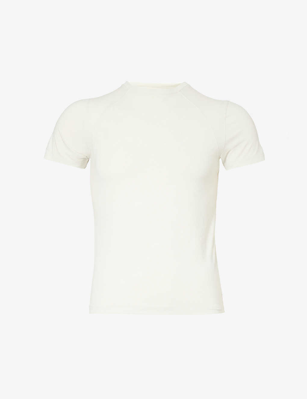 Entire Studios Mens Rice Mini Crewneck Stretch Organic-cotton T-shirt In Cream