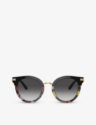 Dolce & Gabbana Dg4394 Phantos-frame Acetate Sunglasses In Black