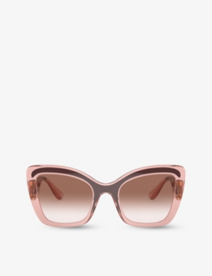 Dolce & Gabbana Dg6170 Butterfly-frame Nylon Sunglasses In Pink