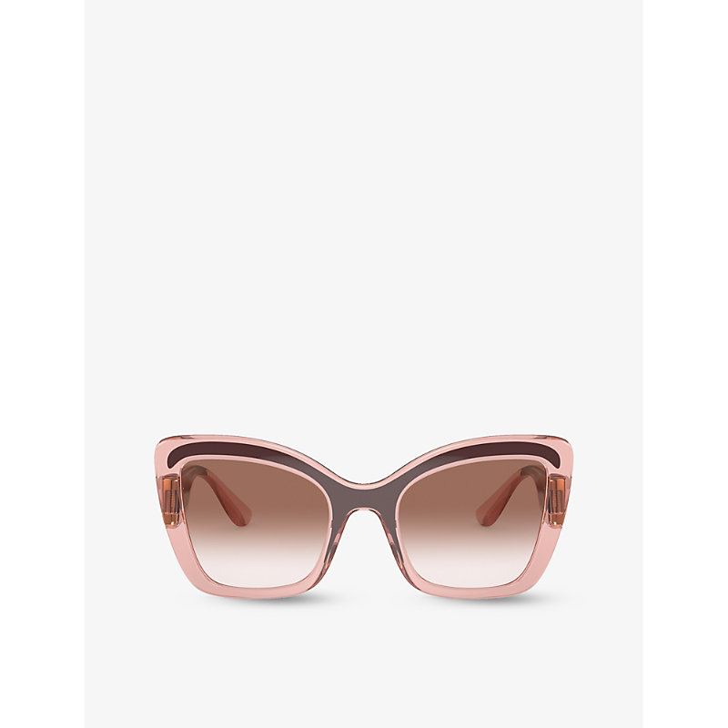 Dolce & Gabbana Dg6170 Butterfly-frame Nylon Sunglasses In Pink