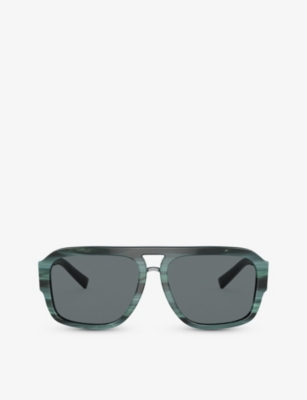 DOLCE & GABBANA: DG4403 pilot-frame acetate sunglasses