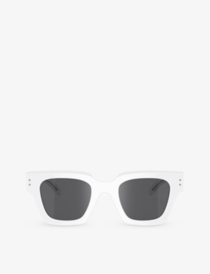 Dolce & Gabbana Dg4413 Square-frame Acetate Sunglasses In White