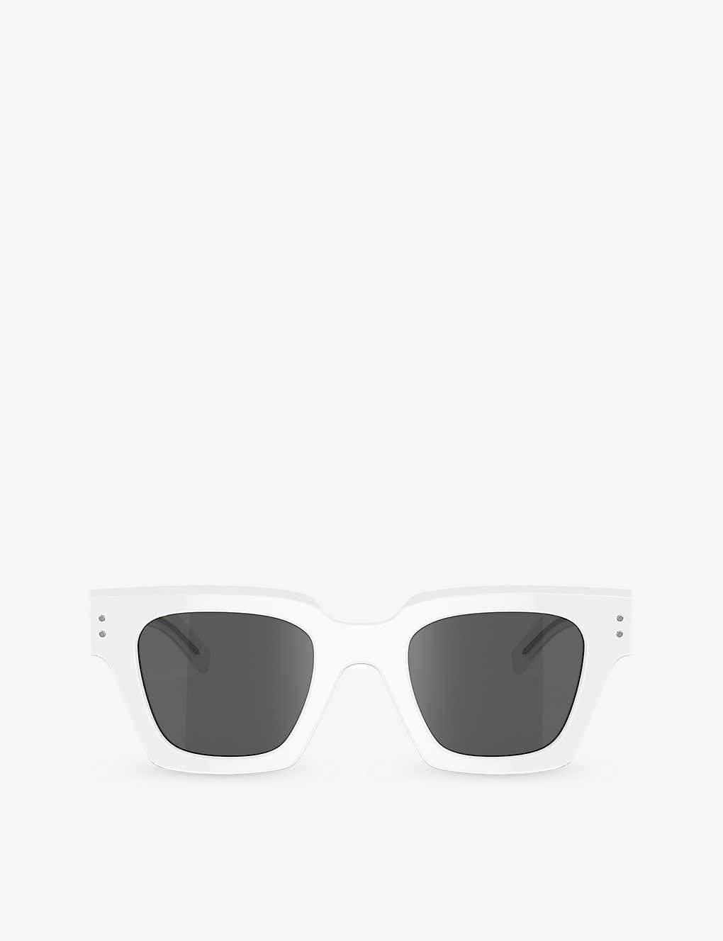 Dolce & Gabbana Dg4413 Square-frame Acetate Sunglasses In White
