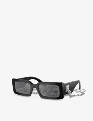 DOLCE & GABBANA: DG4416 rectangle-frame acetate sunglasses