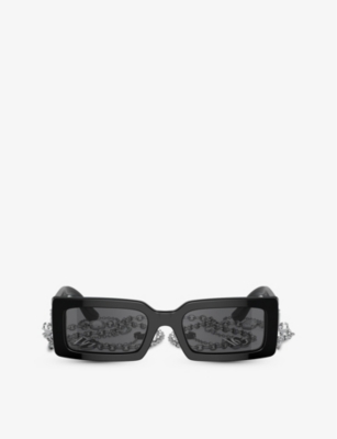 DOLCE & GABBANA: DG4416 rectangle-frame acetate sunglasses