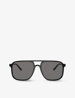 Dolce & Gabbana Dg4403 Pilot-frame Acetate Sunglasses In Black