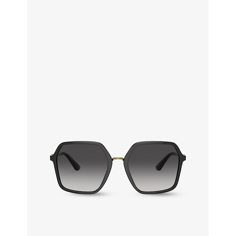 Dolce & Gabbana Dg4422 Square-frame Acetate Sunglasses In Black