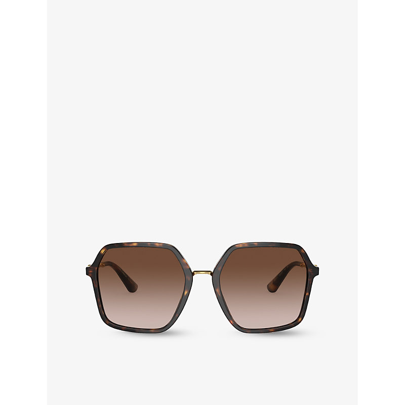 Dolce & Gabbana Dg4422 Square-frame Tortoiseshell Acetate Sunglasses In Brown