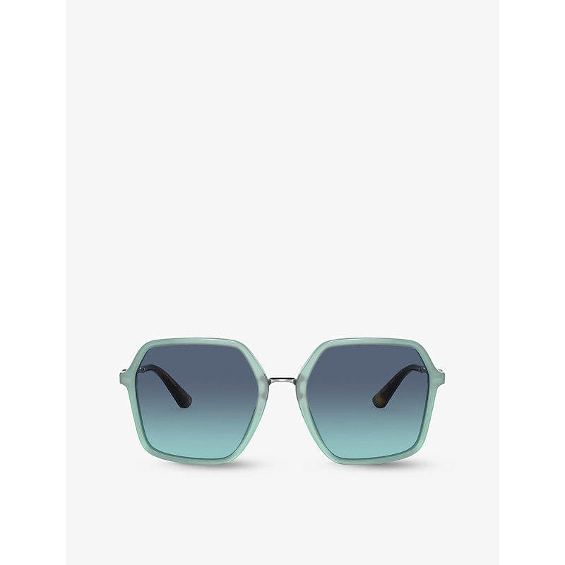 Dolce & Gabbana Dg4422 Square-frame Acetate Sunglasses In Turquoise