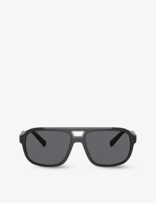 Dolce & Gabbana Dg6179 Pilot-frame Nylon Sunglasses In Black
