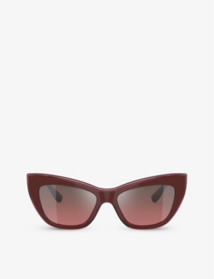 Dolce & Gabbana Dg4417 Cat-eye Acetate Sunglasses In Red
