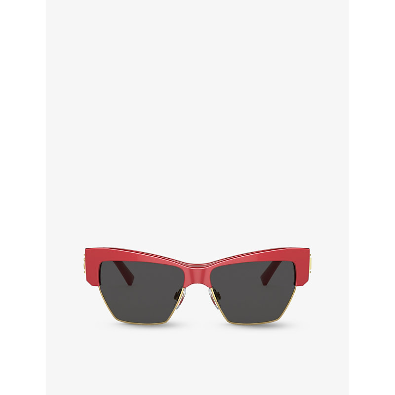 Dolce & Gabbana Dg4415 Cat-eye Acetate Sunglasses In Red