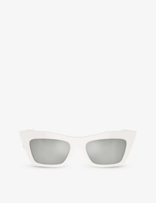 Dolce & Gabbana Dg4435 Cat-eye Frame Acetate Sunglasses In White