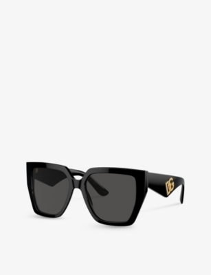 Dolce & Gabbana Dg4438 Square-frame Acetate Sunglasses In Black