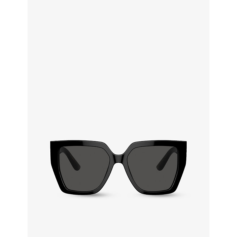 Dolce & Gabbana Dg4438 Square-frame Acetate Sunglasses In Black