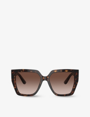 Dolce & Gabbana Dg4438 Square-frame Tortoiseshell Acetate Sunglasses In Brown