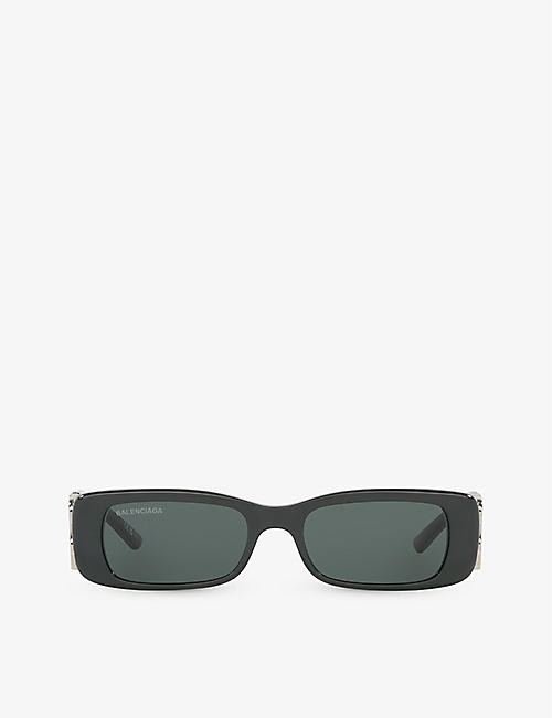 BALENCIAGA: 6E000253 BB0096S rectangle-shape acetate sunglasses