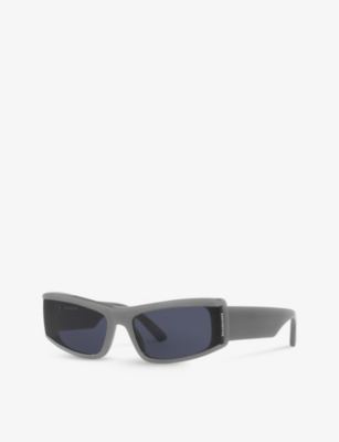 Shop Balenciaga Womens Grey 6e000315 Bb0301s Cat-eye Frame Acetate Sunglasses