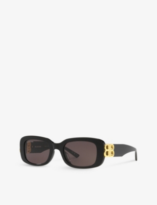 Balenciaga Womens Black 6e000317 Bb0310sk Square-frame Acetate Sunglasses In Black
