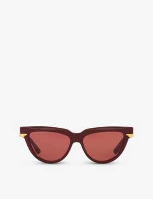 BOTTEGA VENETA: 6J000421 BV1265S cat eye-frame acetate sunglasses