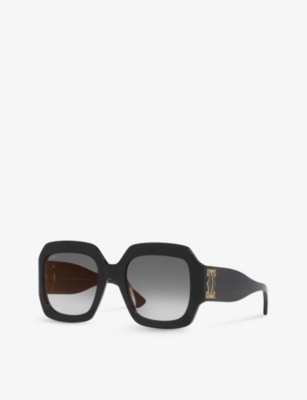 Cartier Womens Black Ct0434s Butterfly-frame Acetate Sunglasses In Black