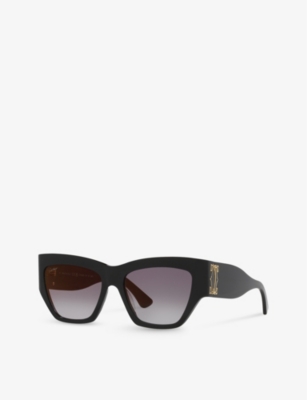 Shop Cartier Women's Black Ct0435s Cat-eye Acetate Sunglasses