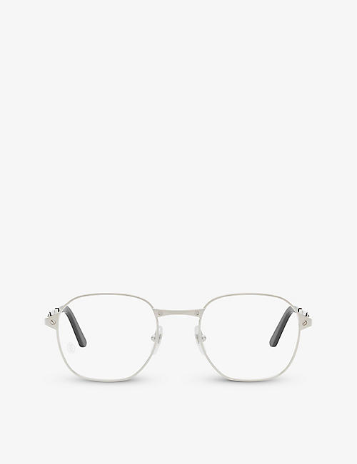 CARTIER: 6L001699 CT0441O round-frame metal glasses