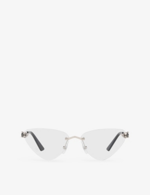 CARTIER: CT0448O Cat-Eye-Frame Metal Optical Glasses